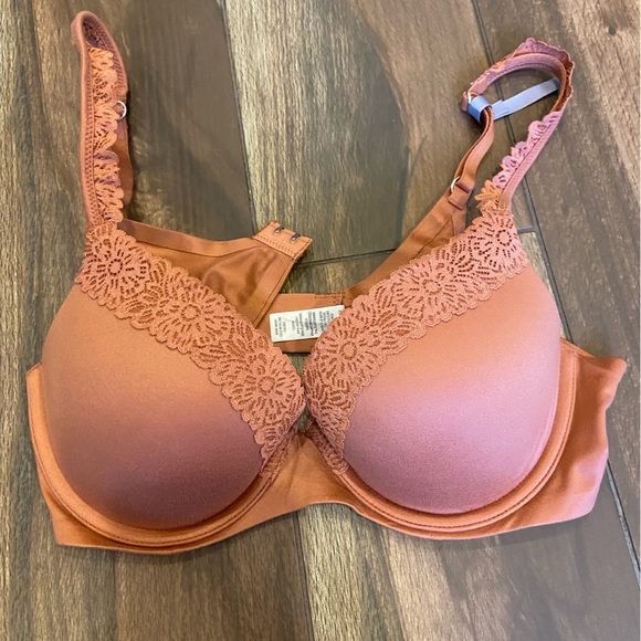 Aerie Real Sunnie Lace Bra - Orange/Rust - Picture 3 of 10